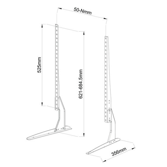  UNIWERSALNA PODSTAWA STAND POD TELEWIZOR NÓŻKI  23-75" 40KG