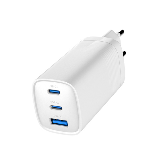 ŁADOWARKA SIECIOWA GaN PD/QC 4.0 1x USB-C 1x USB-A 65W ART