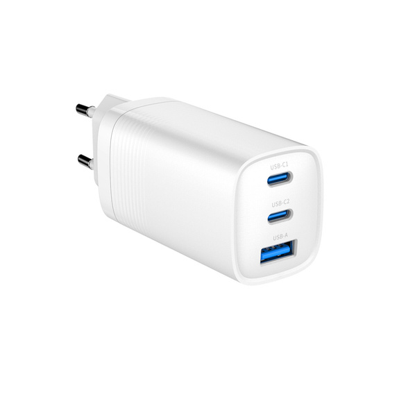 ŁADOWARKA SIECIOWA GaN PD/QC 4.0 1x USB-C 1x USB-A 65W ART