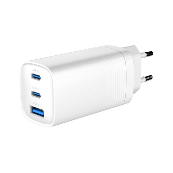 ŁADOWARKA SIECIOWA GaN PD/QC 4.0 1x USB-C 1x USB-A 65W ART