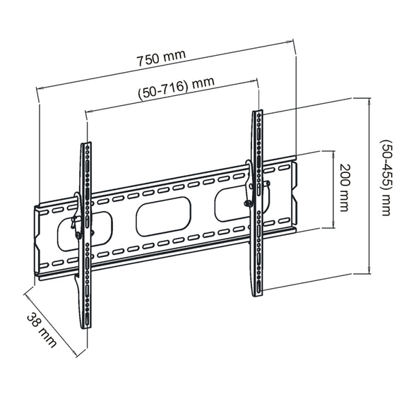 Uchylny uchwyt do telewizora 32-70" 60kg